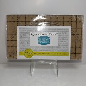 Quick Curve Ruler - 12 Inch Acrylic Template with Printed Curves for Crafters